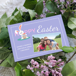 Cartes Pour Fêtes Annuelles Photographie personnalisée Joyeuses Pâques Lapin d