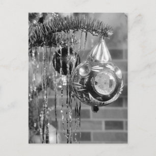 Cartes Pour Fêtes Annuelles Photographie rétrospective de l'arbre de Noël noir