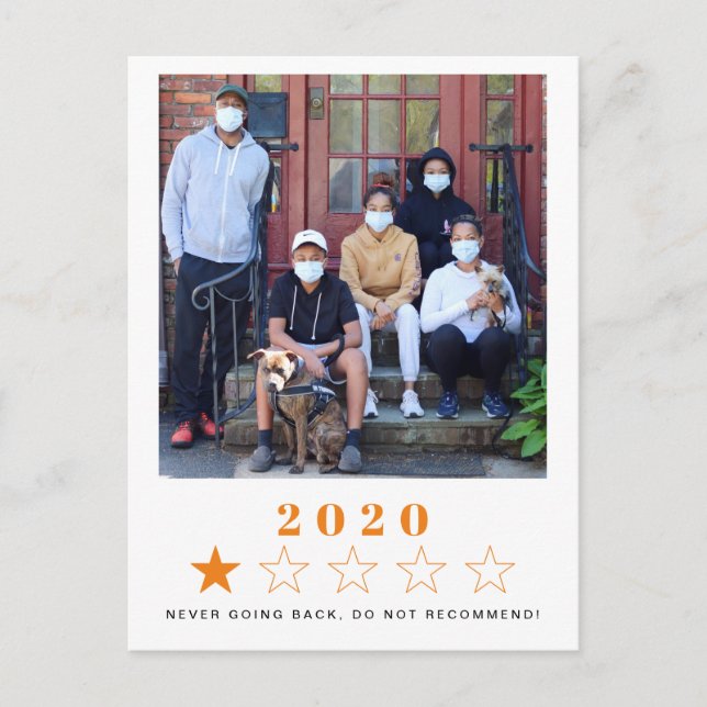 Cartes Pour Fêtes Annuelles Photos du nouvel an étoile 2020 (Devant)