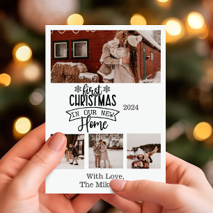 Cartes Pour Fêtes Annuelles Photos minimalistes Premier Noël dans notre nouvel