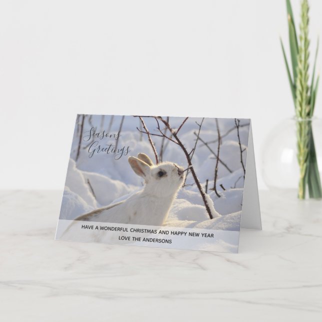 Cartes Pour Fêtes Annuelles Photos personnalisées de Noël de neige d'hiver sur (Devant)