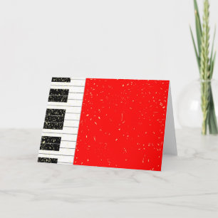 Cartes Pour Fêtes Annuelles Piano de Noël