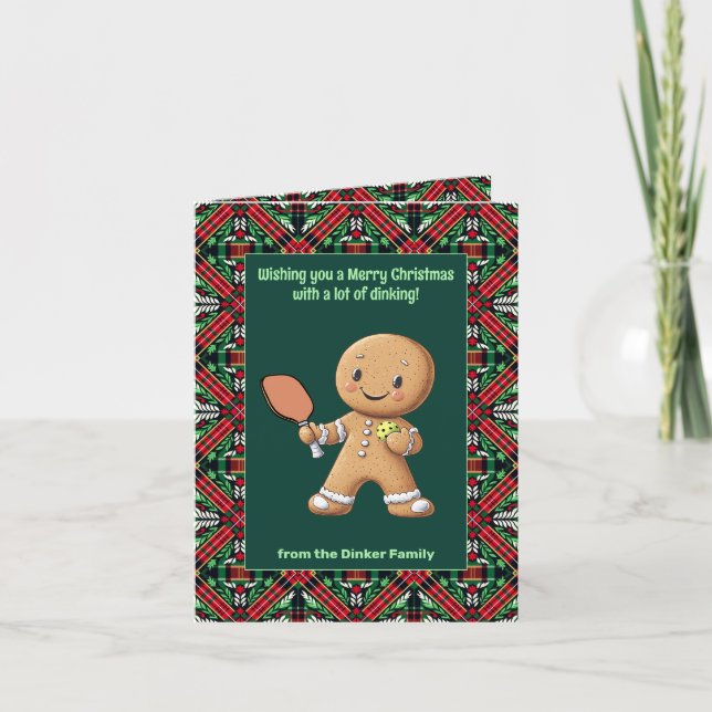 Cartes Pour Fêtes Annuelles Pickleball 🎄 Dinking Délice (Devant)
