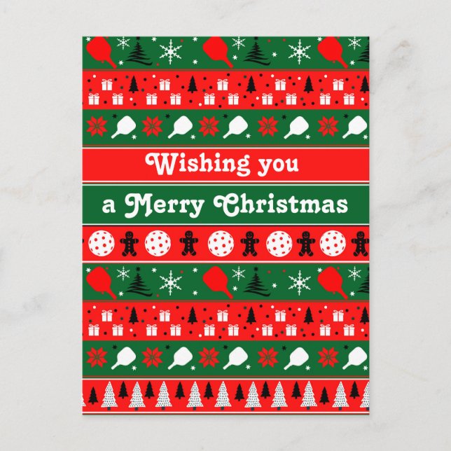 Cartes Pour Fêtes Annuelles Pickleball Holiday Cheval (Devant)