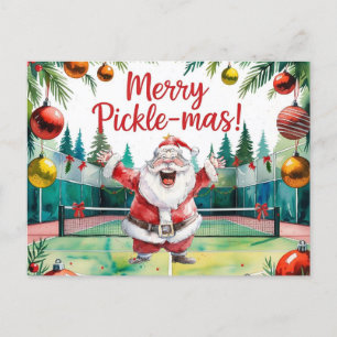 Cartes Pour Fêtes Annuelles Pickleball Noël thème avec le Père Noël