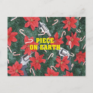 Cartes Pour Fêtes Annuelles Pièce Sur Terre Arme Noël