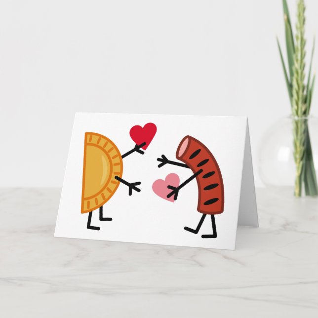 Cartes Pour Fêtes Annuelles Pierogi & Kielbasa - Saint Valentin (Devant)