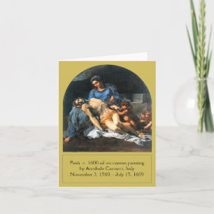 Cartes Pour Fêtes Annuelles Pietà c. 1600 par Annibale Carracci, Italie 