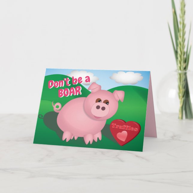 Cartes Pour Fêtes Annuelles Piggie aux truffes (Devant)