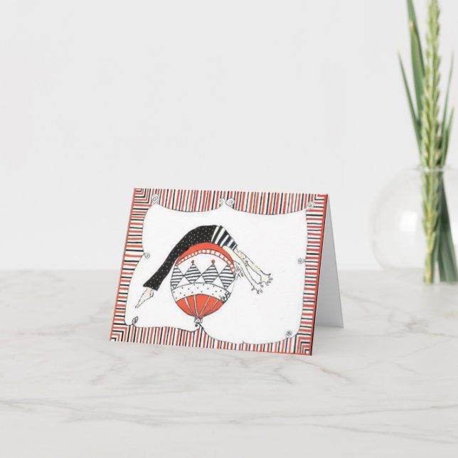 Cartes Pour Fêtes Annuelles Pilates vacances équilibrées (Devant)
