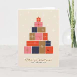 Cartes Pour Fêtes Annuelles Pile cadeau Arbre de Noël