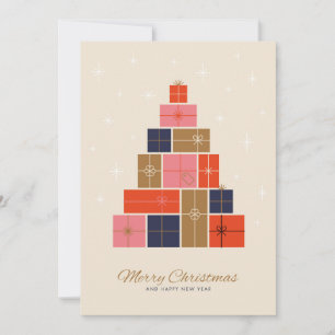 Cartes Pour Fêtes Annuelles Pile cadeau Arbre de Noël