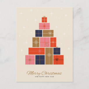 Cartes Pour Fêtes Annuelles Pile cadeau Arbre de Noël