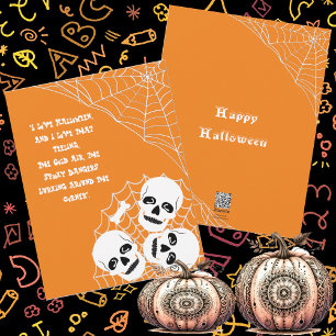 Cartes Pour Fêtes Annuelles Pile de Skeletons à l'ombre de la nuit d'Halloween