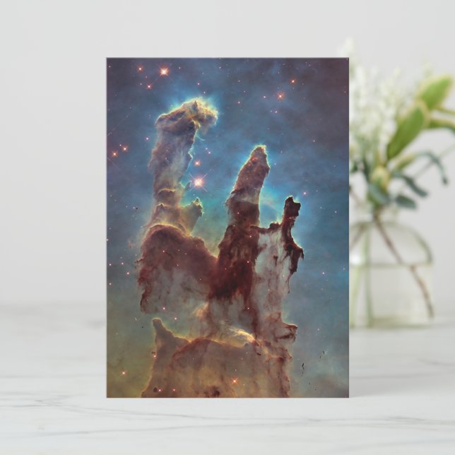 Cartes Pour Fêtes Annuelles Piliers de création, Aigle Nebula Hubble Space (Debout devant)