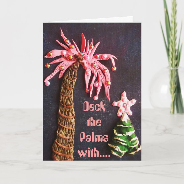 Cartes Pour Fêtes Annuelles PINA tropicale COLADA NOËL avec BLÉ ROSE ! (Devant)