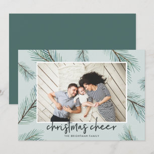 Cartes Pour Fêtes Annuelles Pine Boughs   Christmas Cheer Photo