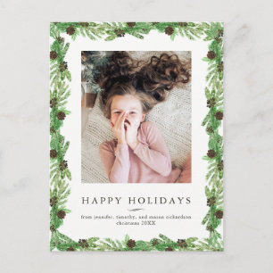 Cartes Pour Fêtes Annuelles Pine de vacances   Photo de Noël