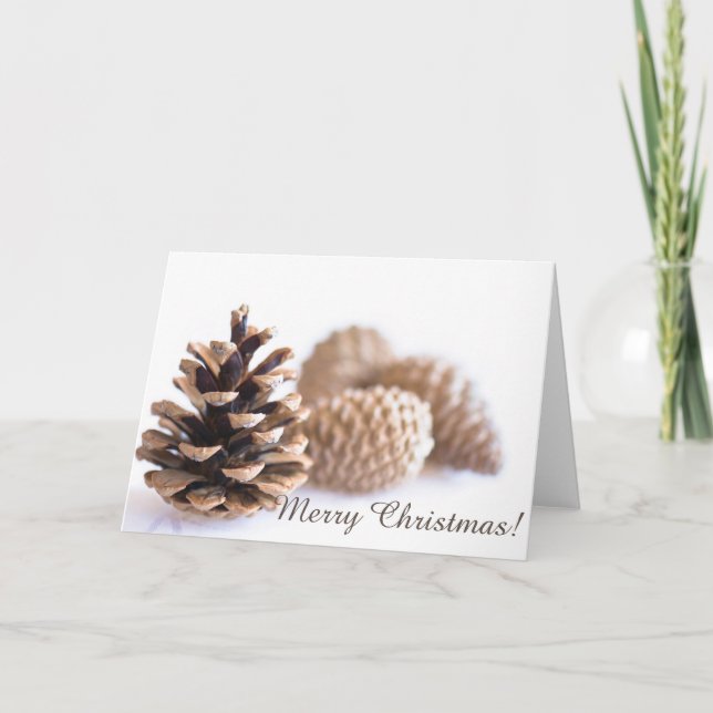 Cartes Pour Fêtes Annuelles Pinecones (Devant)