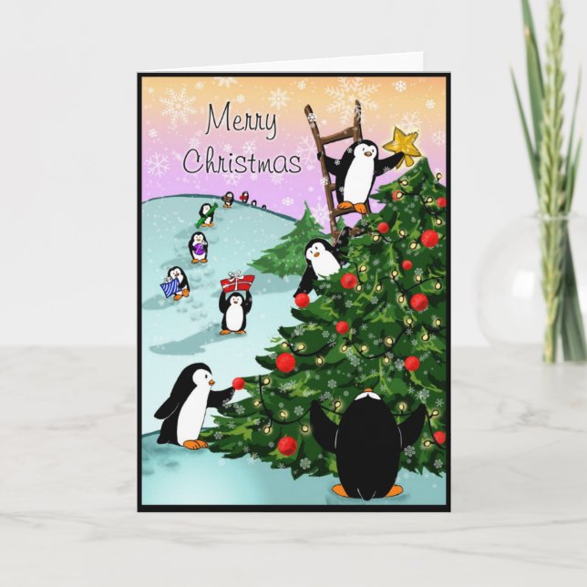 Cartes Pour Fêtes Annuelles Pingin Joyeux Noël (Devant)