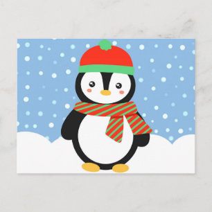 Cartes Pour Fêtes Annuelles Pingouin de vacances