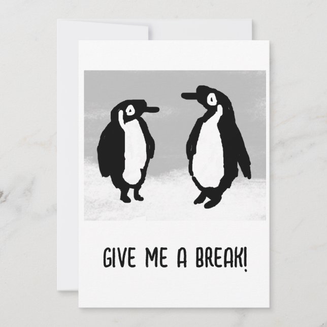 Cartes Pour Fêtes Annuelles Pingouins (Devant)