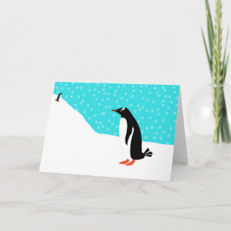 Cartes Pour Fêtes Annuelles Pingouins dans la neige