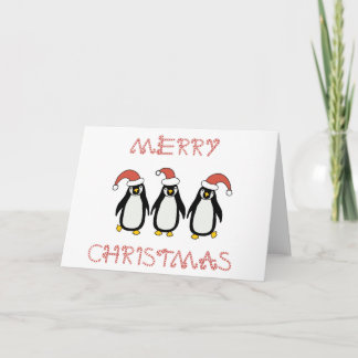 Cartes Pour Fêtes Annuelles Pingouins de Joyeux Noël