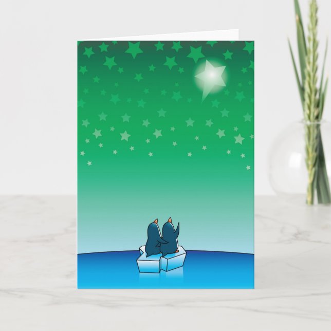 Cartes Pour Fêtes Annuelles Pingouins de Noël (Devant)