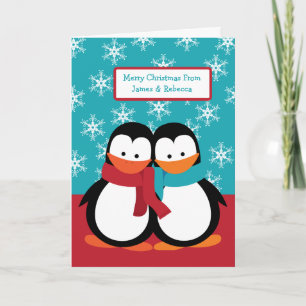 Cartes Pour Fêtes Annuelles Pingouins de Noël