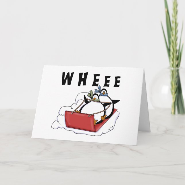 Cartes Pour Fêtes Annuelles Pingouins T-shirts et cadeaux (Devant)