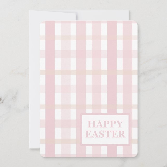Cartes Pour Fêtes Annuelles Pink Mix Plaid (Devant)