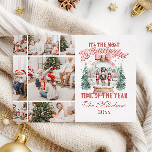 Cartes Pour Fêtes Annuelles Pink Nutcracker Noël 7 Photo Wonderland Gl
