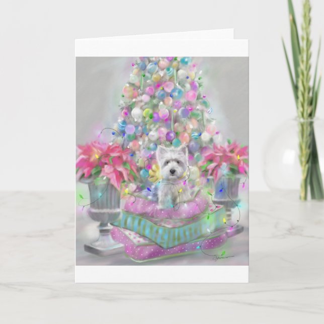 Cartes Pour Fêtes Annuelles Pink Poinsettias (Devant)