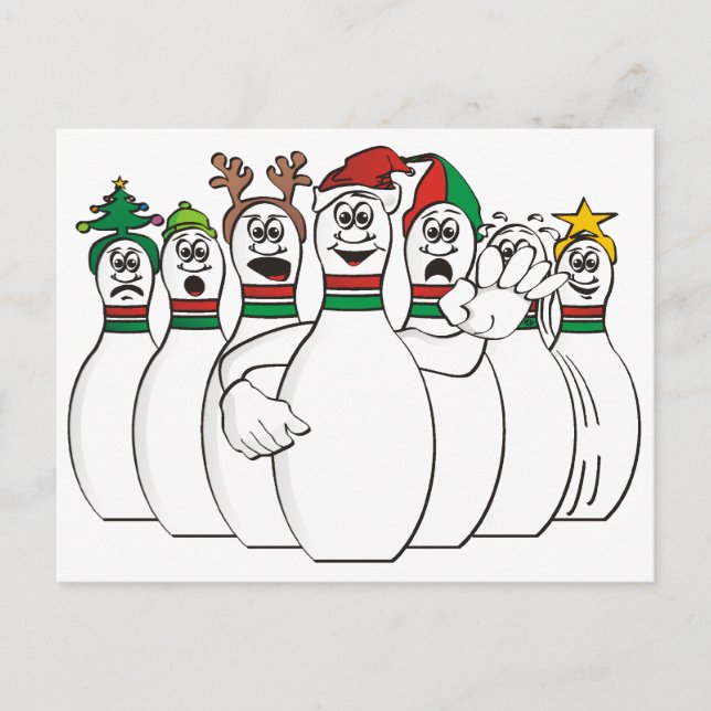 Cartes Pour Fêtes Annuelles Pins de bol de Noël (Devant)