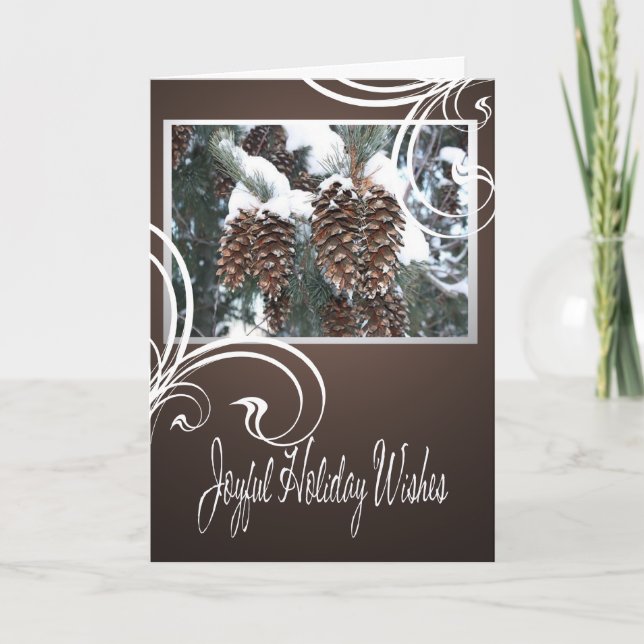 Cartes Pour Fêtes Annuelles Pins d'hiver/Carte de vacances (Devant)