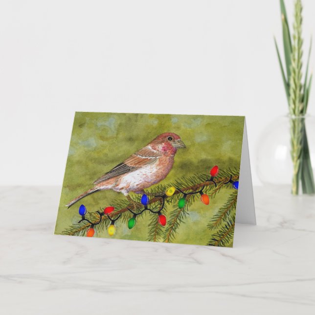 Cartes Pour Fêtes Annuelles Pinson de Noël (Devant)