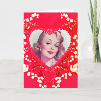 Cartes Pour Fêtes Annuelles Pinup Bombshell Vintage Valentine