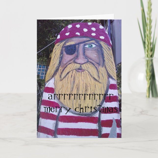 CARTES POUR FÊTES ANNUELLES "PIRATE" DIT "JOYEZ NOËL" À SA MANIÈRE (Devant)