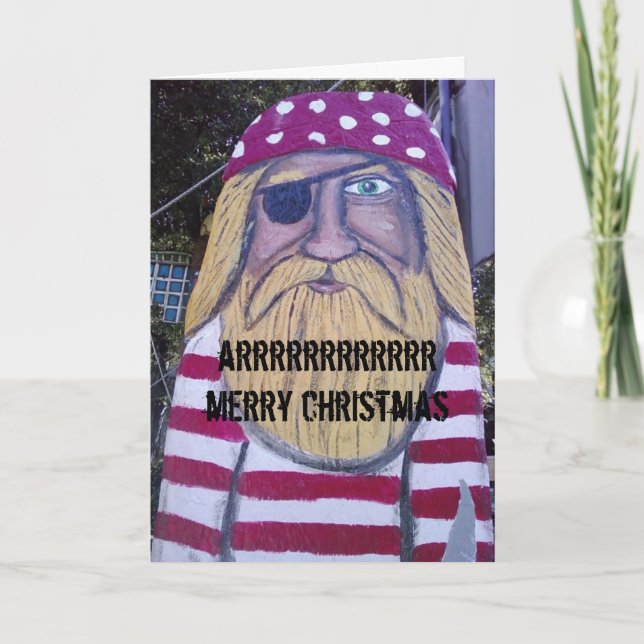 CARTES POUR FÊTES ANNUELLES "PIRATE" DIT "JOYEZ NOËL" À SA MANIÈRE (Devant)