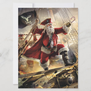 Cartes Pour Fêtes Annuelles Pirate Père Noël