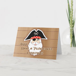 Cartes Pour Fêtes Annuelles Pirate Père Noël