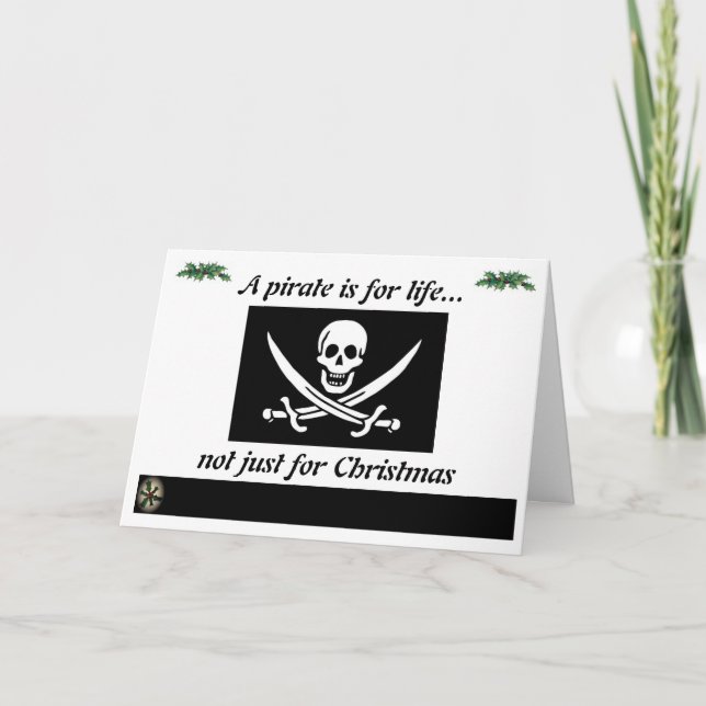 Cartes Pour Fêtes Annuelles Pirate pour la vie (Devant)