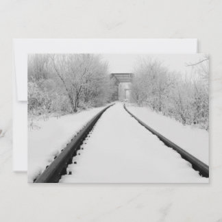 Cartes Pour Fêtes Annuelles Pistes des trains d'hiver