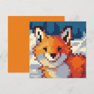 Cartes Pour Fêtes Annuelles Pixelart, vos, Fox, Pixel Art