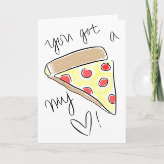 Cartes Pour Fêtes Annuelles Pizza Mon Coeur