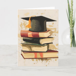 Cartes Pour Fêtes Annuelles Plafond de diplôme de livres vintages