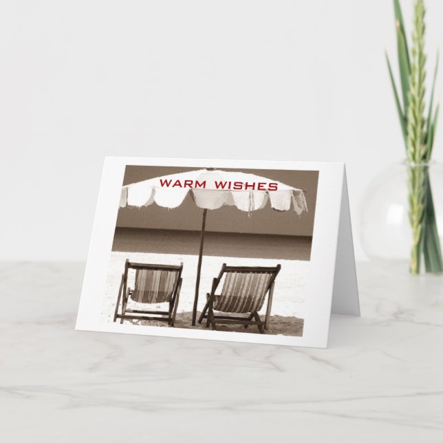 CARTES POUR FÊTES ANNUELLES PLAGE CHAUDE SOUHAITE POUR NOËL (Devant)