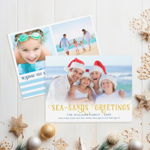 Cartes Pour Fêtes Annuelles Plage de Funny Joyeuses Fêtes
