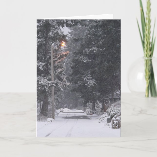Cartes Pour Fêtes Annuelles Plage de galets Scène d'hiver 1 (Devant)
